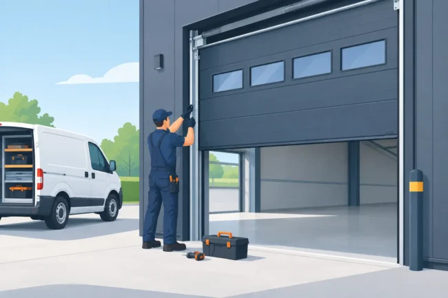 Industriële sectionaaldeur laten monteren